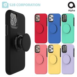[S2B] Color Grip Bumper Case for iPhone_ Full Body Protective Pop Grip Cover Compatible For iPhone 12/12Pro/12Mini/11/11 Pro Max/XR